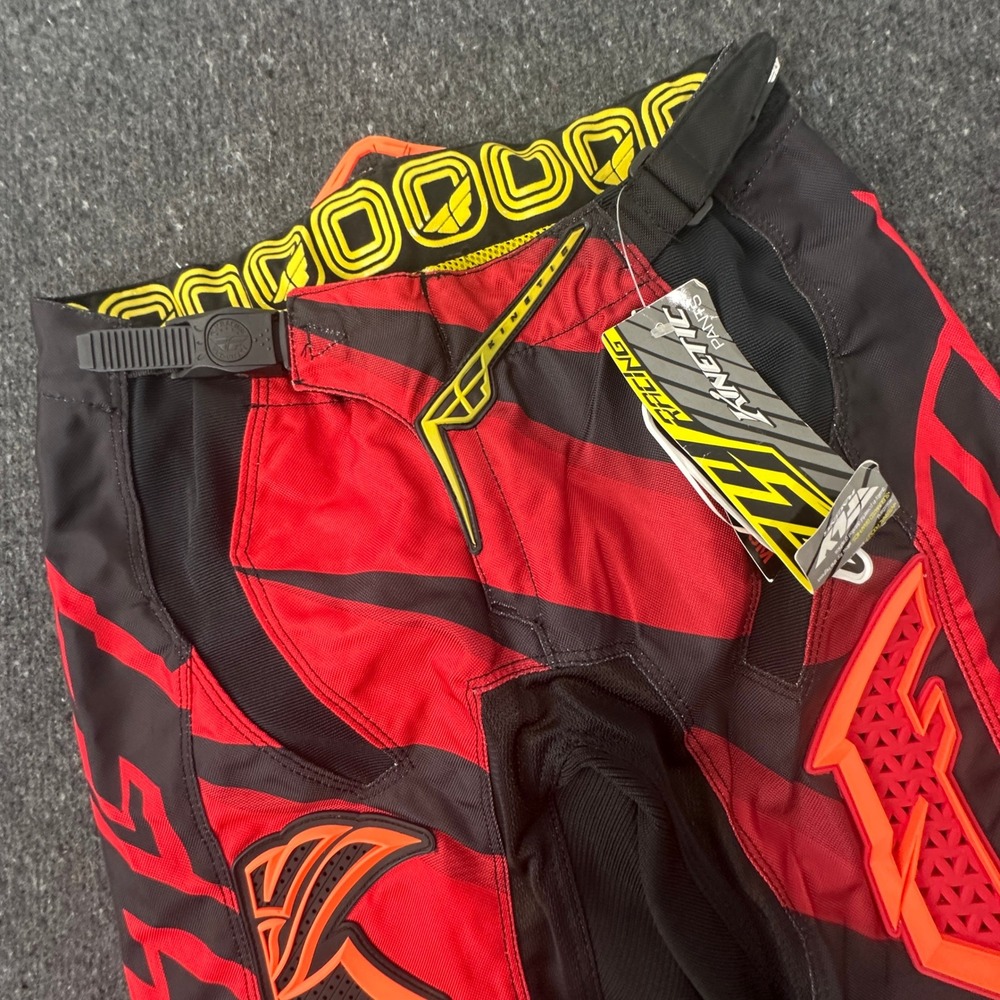 NWT Fly Racing Kinetic Inversion Motocross Pants Red Black Men's Size 28 MX ATV